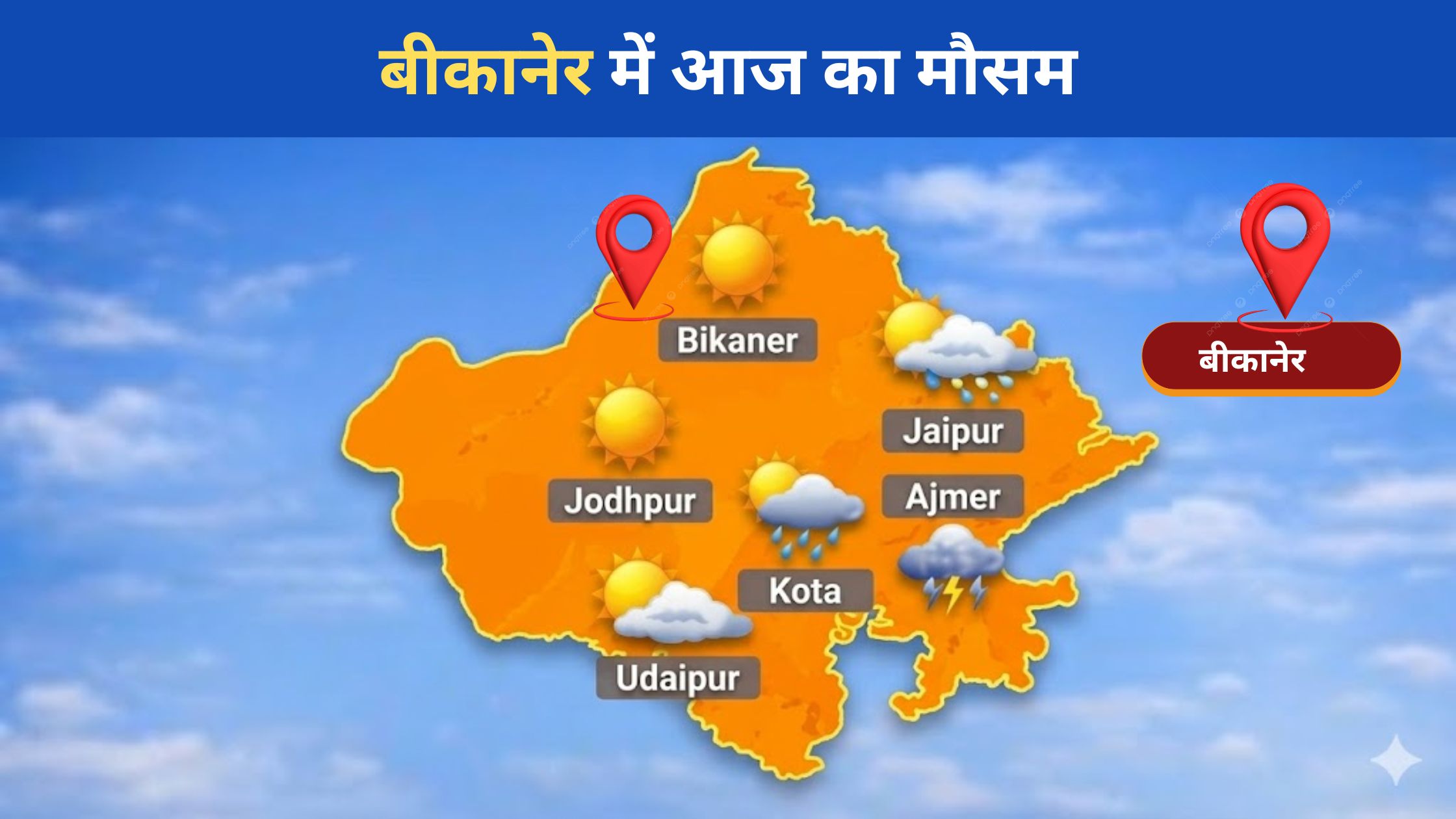 bikaner mein aaj ka mausam kaisa rahega