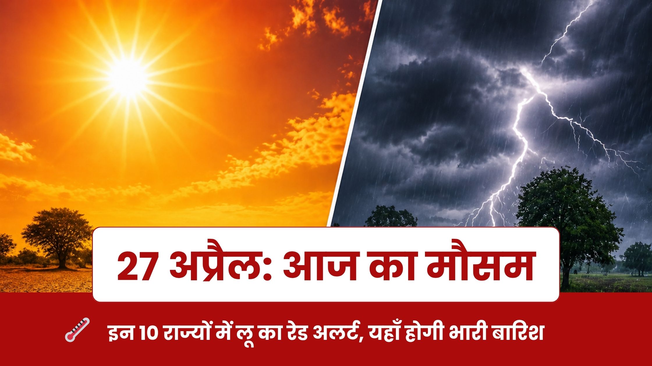 Aaj Ka Mausam 27 April 2026 Rainfall Alert Weather Update Today IMD