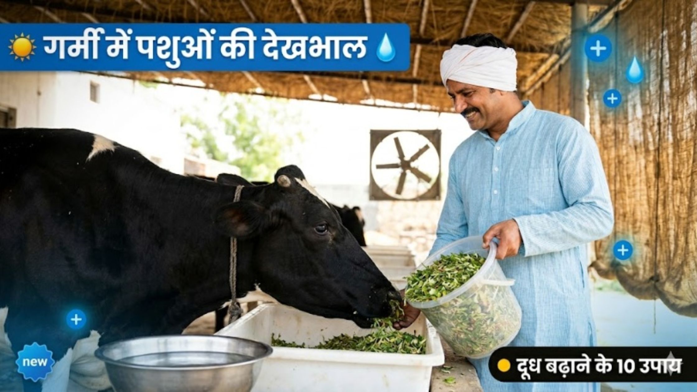 garmi me pashu ka doodh kaise badhaye