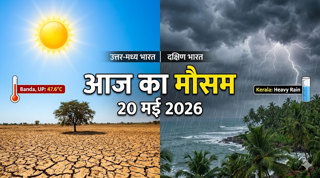Aaj Ka Mausam (20 May): उत्तर और मध्य भारत में भीषण लू का प्रकोप, दक्षिण में भारी बारिश का अलर्ट, जानें अपने राज्य का हाल