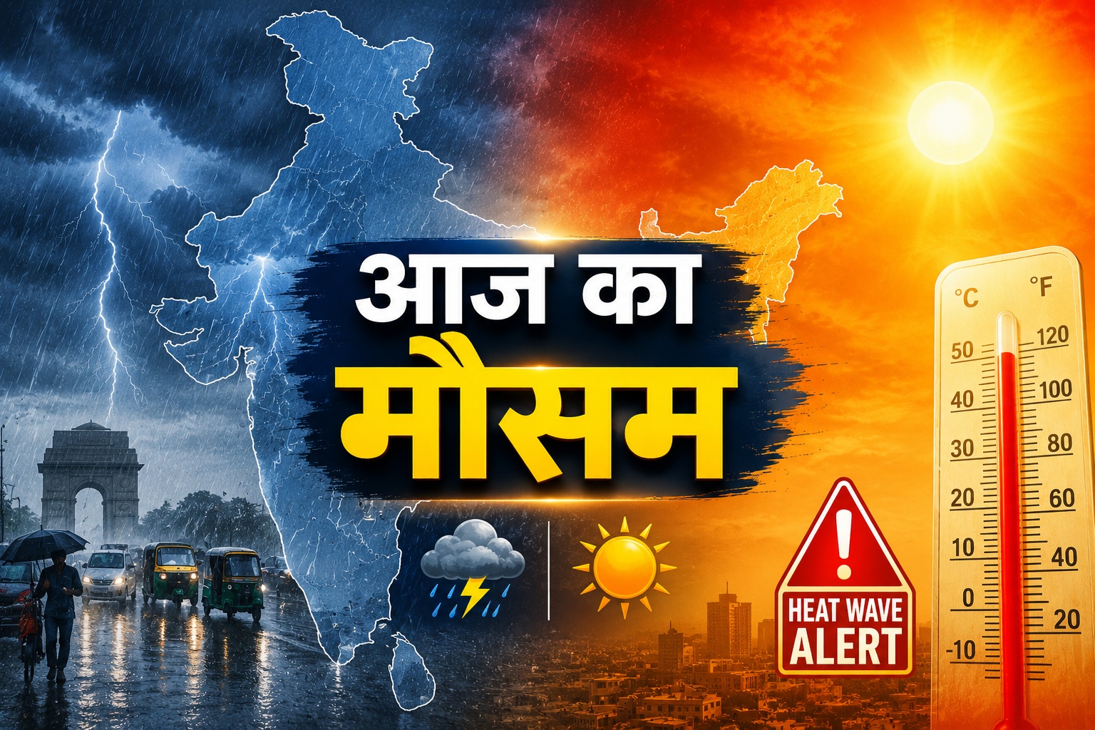 14 मई का मौसम: उत्तर भारत में आंधी-बारिश, राजस्थान में भीषण लू का अलर्ट, बिहार-झारखंड में 60 किमी प्रतिघंटा की रफ्तार से चलेगी हवाएं