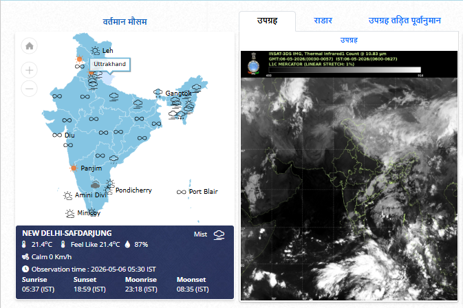 वर्तमान मौसम 7 मई 2026