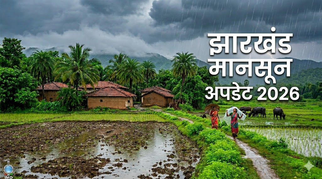 जून के दूसरे सप्ताह (10 से 15 जून) में मानसून झारखंड में दस्तक दे सकता है।
