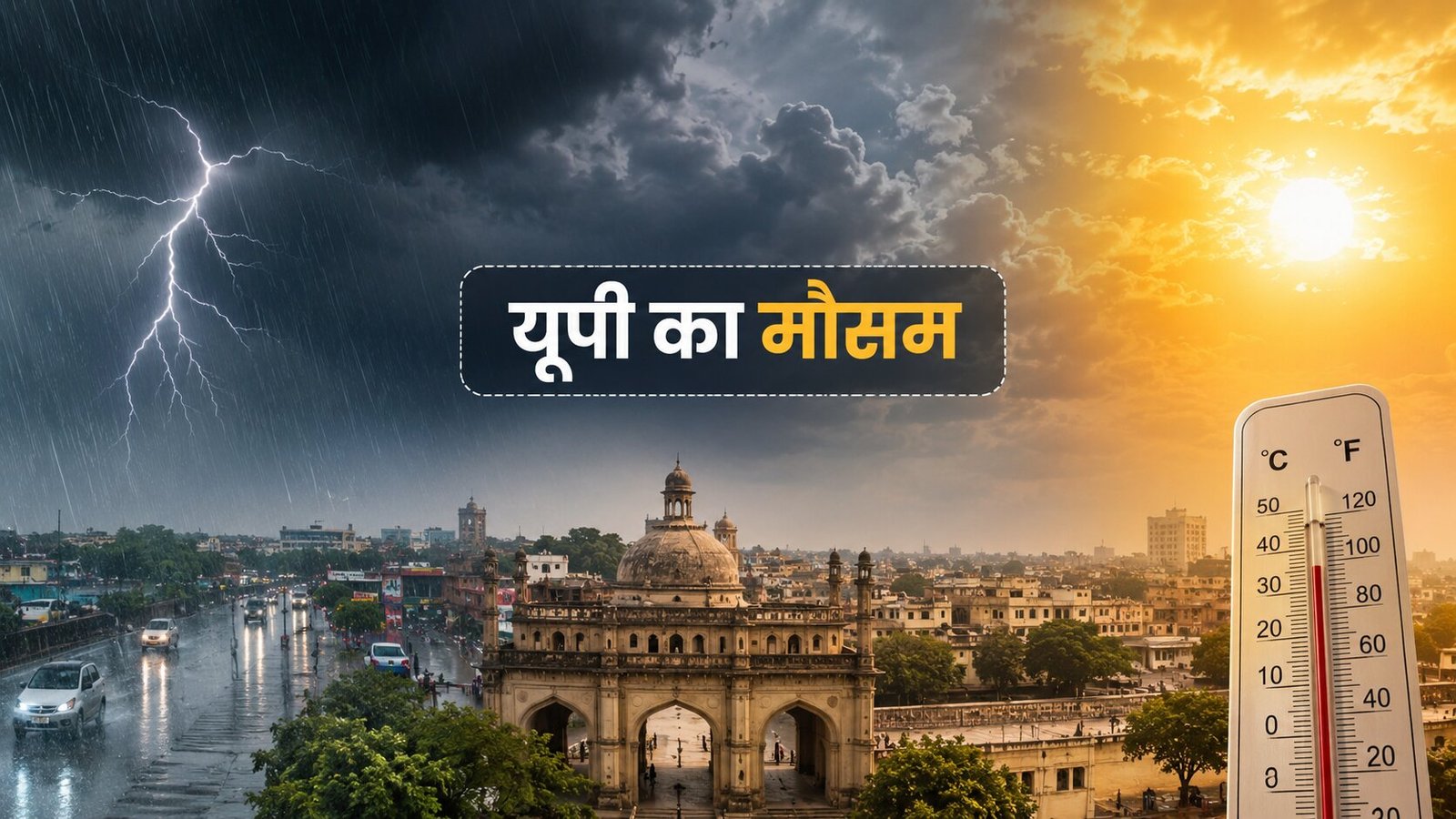उत्तर प्रदेश का मौसम 13 जून 2026: कहीं बारिश, कहीं तेज आंधी और 40–50 किमी/घंटा हवाओं का अलर्ट। जानें IMD का पूरा अपडेट, शहरवार मौसम और अगले 5 दिन का पूर्वानुमान।