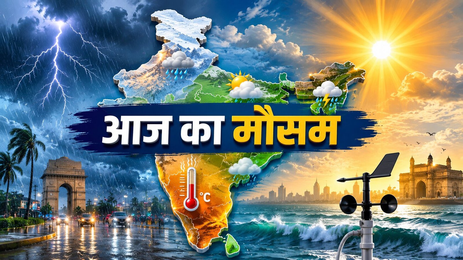 आज का मौसम 6 जून 2026: यूपी-राजस्थान में आंधी-लू की चेतावनी, केरल-कर्नाटक में भारी बारिश का अलर्ट